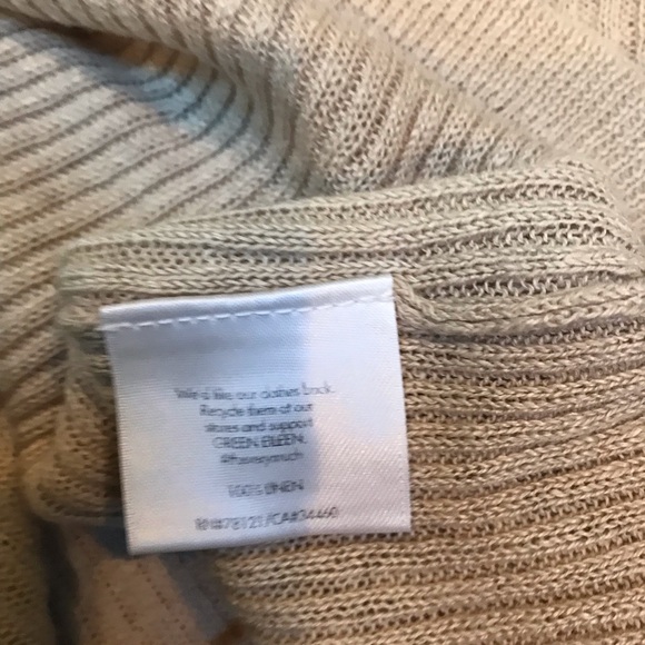 Eileen Fisher Renew collection 100% Linen Light weight tan ribbed sweater- XS - Picture 5 of 5